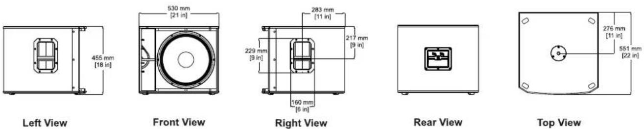 ELECTRO-VOICE EKX18S - Dimensions - 3