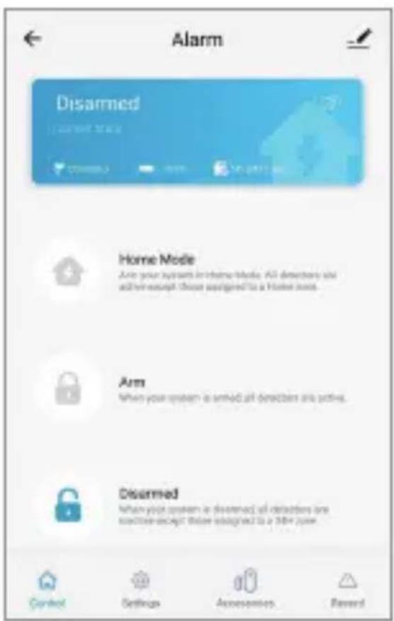 Alarm Disarmed Home Mode Arm Disarmed Cancel Settings Approaches Passard