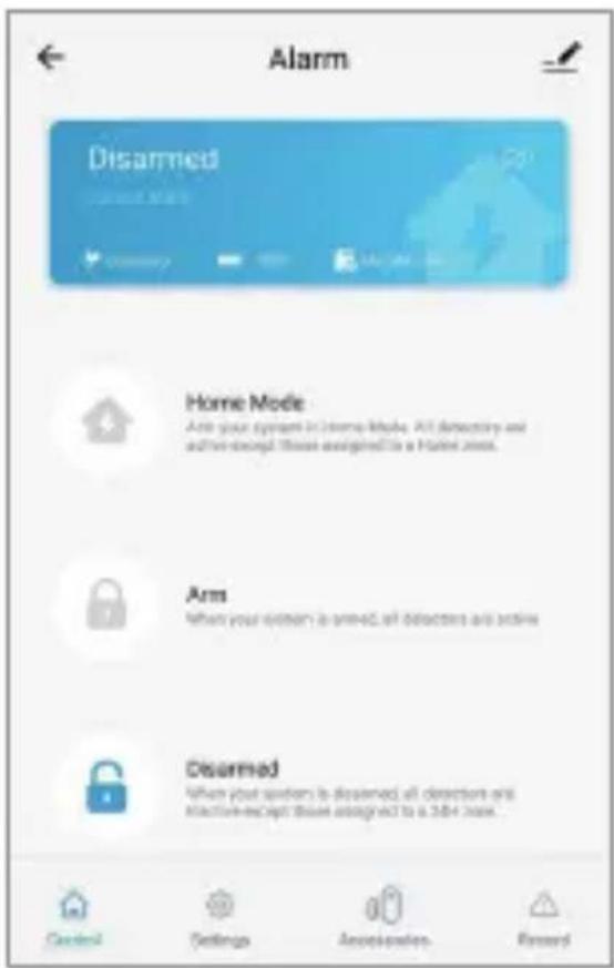 Alarm Disarmed Home Mode Arm Disarmed Control Settings Annotation Review