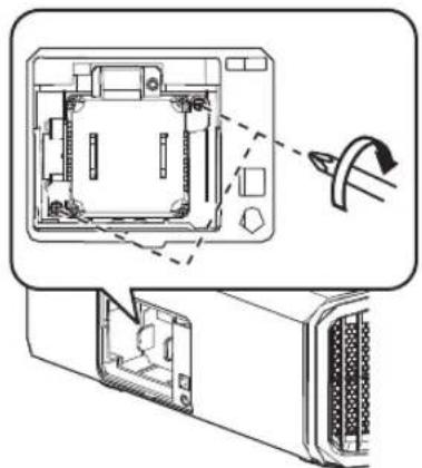 JVC DLANX7 - Serrez les vis de la nouvelle lampe - 1