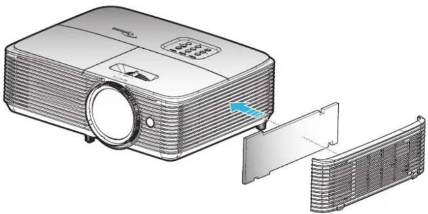 OPTOMA X309ST - 安装和清洁防尘网 - 1