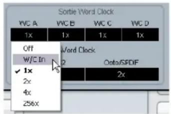 STEINBERG Nuendo SyncStation - Changement de sortie Word Clock dans Nuendo - 1
