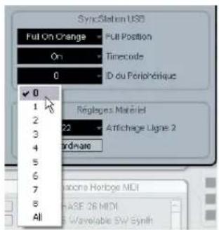 STEINBERG Nuendo SyncStation - Configuration de l'identifant du périhérique MIDI USB dans Nuendo - 1
