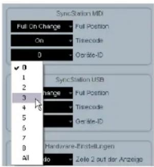 STEINBERG Nuendo SyncStation - Anpassen der MIDI-Geräte-ID in Nuendo - 1