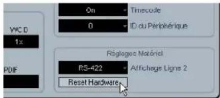 STEINBERG Nuendo SyncStation - Réinitialisation de la SyncStation à partir de Nuendo - 1