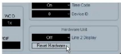 STEINBERG Nuendo SyncStation - Resetting the SyncStation from Nuendo - 1