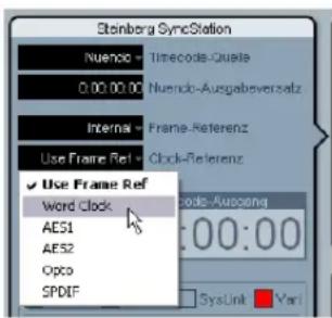 STEINBERG Nuendo SyncStation - Einstellen der Clock-Referenz in Nuendo - 1