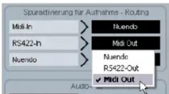 STEINBERG Nuendo SyncStation - Einstellen der Aufnahmebereitschaft für P2 In in Nuendo - 1