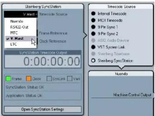 STEINBERG Nuendo SyncStation - Setting the timecode source in Nuendo - 1
