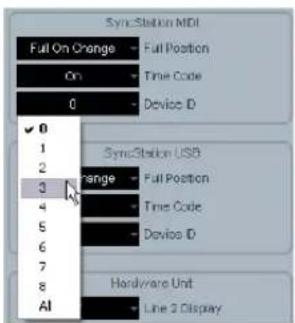 STEINBERG Nuendo SyncStation - Changing the MIDI device ID in Nuendo - 1