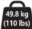 Secura QLT35 - 您的电视机连同附件的重量超过 49.8kg (110 lbs) 吗? - 1