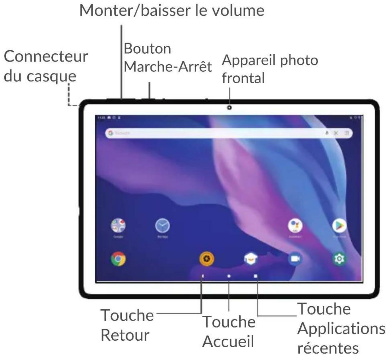 ALCATEL 1T10 Smart - Touches et connecteurs - 1