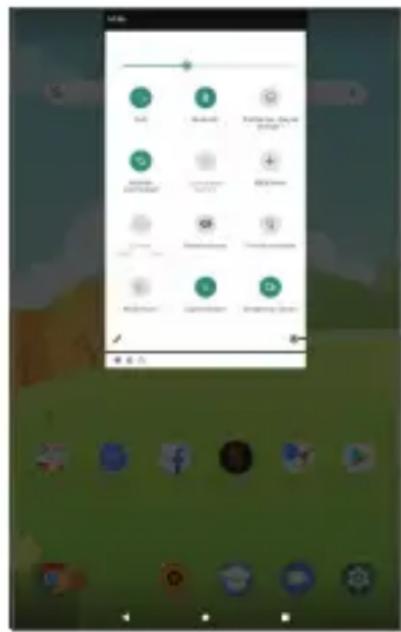 ALCATEL TKEE MAX - Volet des paramètres rapides - 1