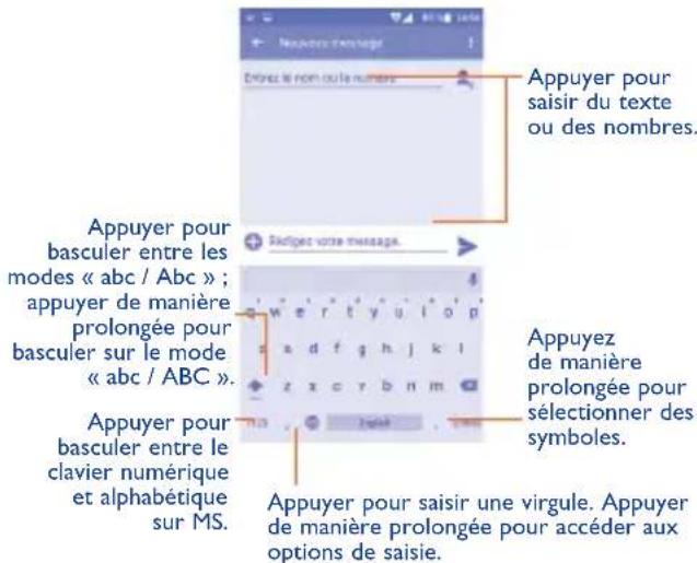 ALCATEL One Touch Pop Star - Changer l'orientation du clavier à l'écran - 1