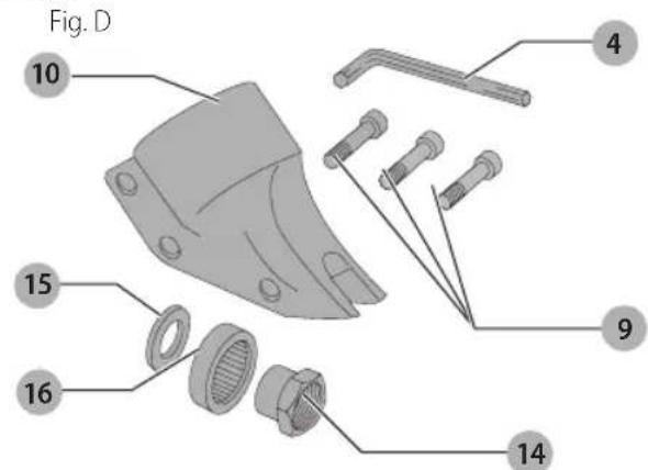DEWALT DCS494 - Retirer et remplacer des pièces (Fig. A, D, E) - 1