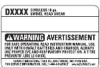 DEWALT DW941 - GARANTIE DE REMBOURSEMENT DE 90 JOURS - 1