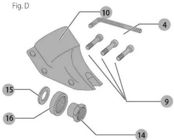 DEWALT DCS496 - Retiro y Reemplazo de Partes (Fig. A, D, E) - 1