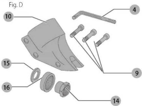 DEWALT DCS496 - Retirer et remplacer des pièces (Fig. A, D, E) - 1