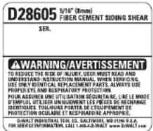 DEWALT D28605 - GARANTIE DE REMBOURSEMENT DE 90 JOURS - 1