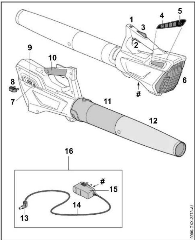 STIHL BGA 45 - Souffleur et cable de recharge - 1