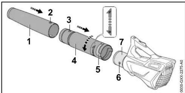 STIHL BGA 45 - Blasrohr und Duse anbauen - 1