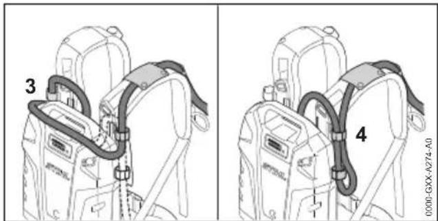 STIHL BGA 200 - Pose et ajustage du cordon d'alimentation électrique - 2