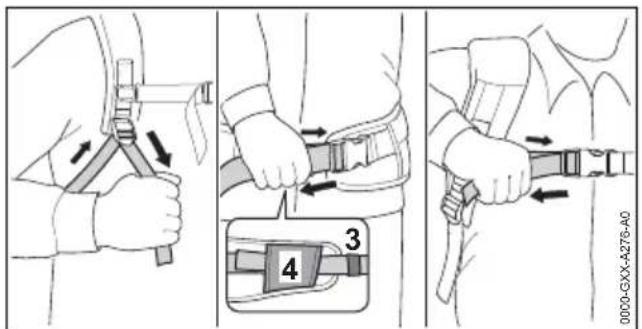 STIHL BGA 200 - Applicare e regolare il sistema di trasporto - 2