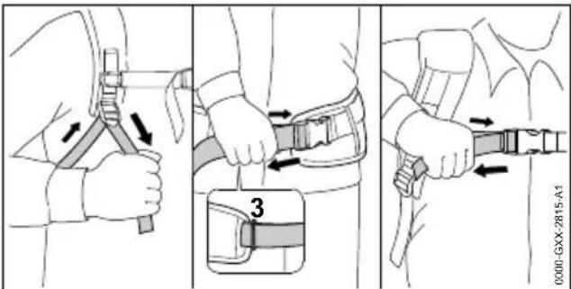 STIHL BGA 200 - Applicare e regolare il sistema di trasporto - 2