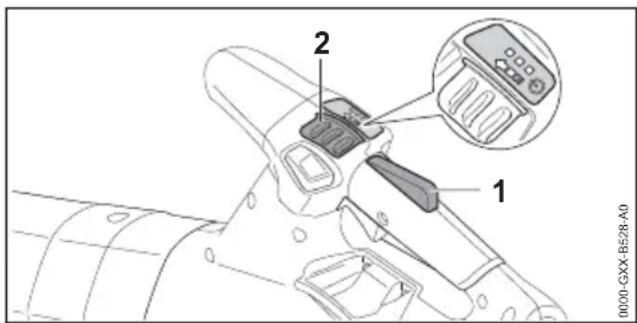 STIHL BGA 200 - Leistungsstufe einstellen - 1