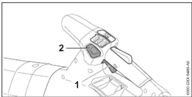 STIHL BGA 200 - Standgas activeren en deactiv- veren - 1