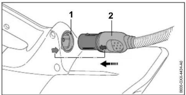 STIHL BGA 200 - Stecker der Anschlussleitung einstecken - 1