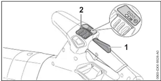 STIHL BGA 200 - Vermogenstrap instellen - 1