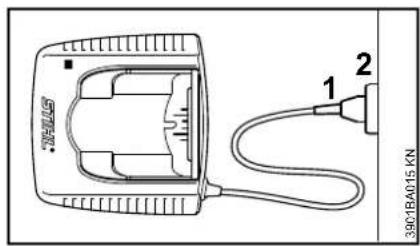 STIHL BGA 85 - Connecting Charger to Power Supply - 1
