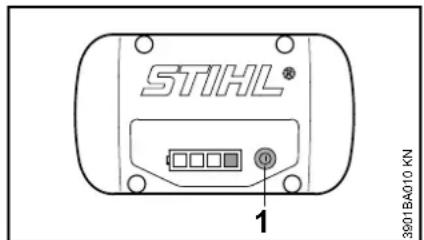 STIHL BGA 85 - LED-merkkivalot akussa - 1