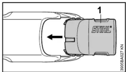 STIHL BGA 85 - Couvercle pour logement de batterie - 1