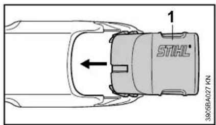 STIHL BGA 85 - Tampa para o compartmento de baterias - 1