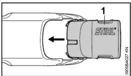 STIHL BGA 85 - Akkukotelon kansi - 1