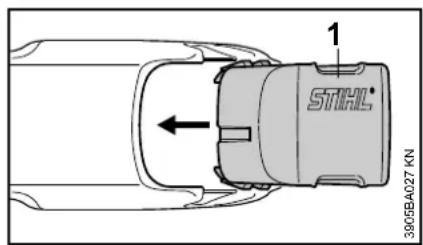 STIHL BGA 85 - Pokrywa komory na akumulator - 1