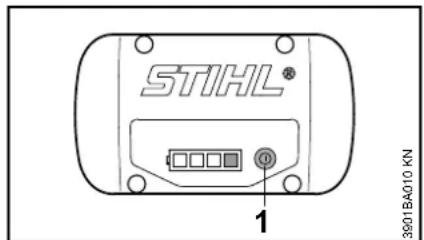 STIHL BGA 85 - Leds op de accu - 1