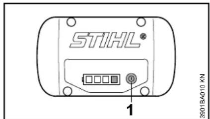STIHL BGA 85 - LED-lampor på batteriet - 1