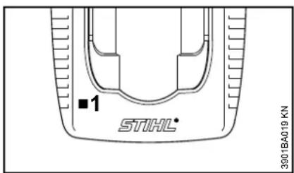 STIHL BGA 85 - A toltokeszuléken levo LEDek - 1