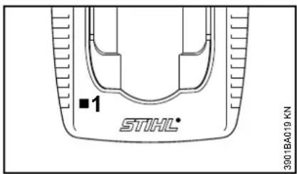 STIHL BGA 85 - LED-merkkivalot laturissa - 1