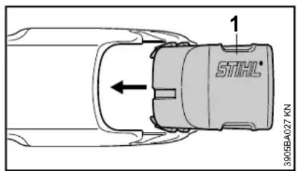 STIHL BGA 85 - Deckel für Akkumulatorschacht - 1