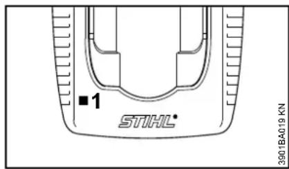 STIHL BGA 85 - LED en el cargador - 1