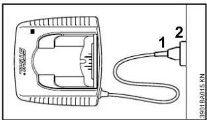 STIHL BGA 85 - Podlącenie elektryczne ładowarki - 1