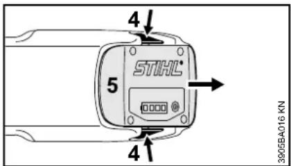 STIHL BGA 85 - Accuuit het apparaat nemen - 1