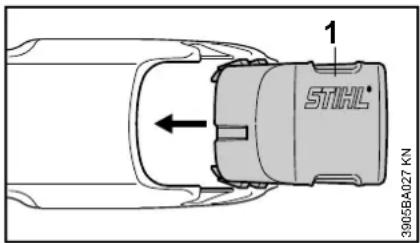 STIHL BGA 85 - Coperchio per vano batteria - 1
