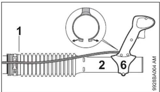 STIHL BR 200 - Bedienungsgriff montieren - 1
