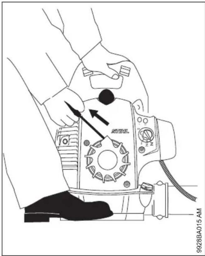 STIHL BR 200 - Kalter Motor (Kaltstart) - 2