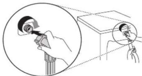LG F0L2CRV2T2C - Ligar o tubo ao equipamento - 1